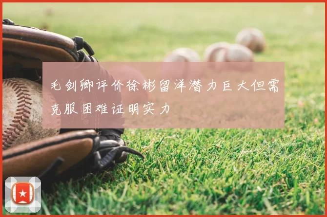 毛剑卿评价徐彬留洋潜力巨大但需克服困难证明实力