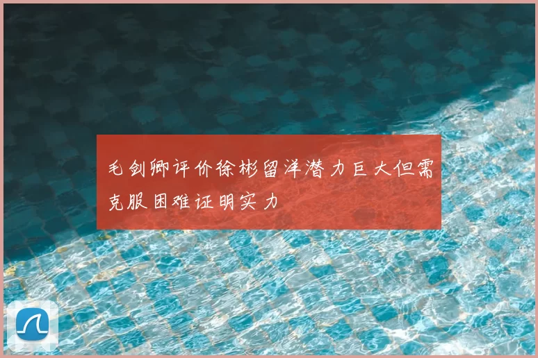 毛剑卿评价徐彬留洋潜力巨大但需克服困难证明实力